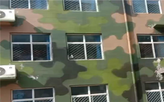 渝北墙面军用迷彩施工方案